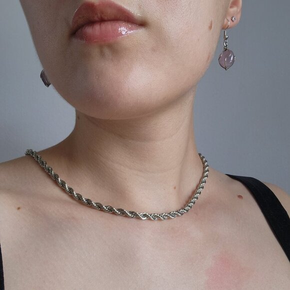 Purple crystal silver fairy elf earrings ✦ translucent gem dangle earrings ✦ - Picture 3 of 7